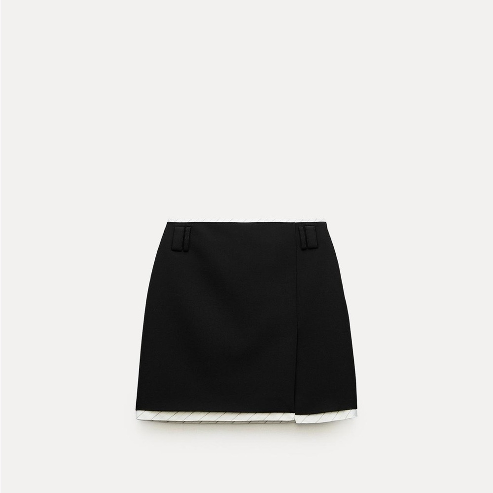 Zara Black and White Mini Skirt